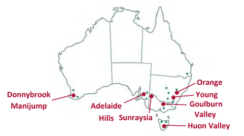 cherries production in state