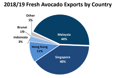 avocado exports by country