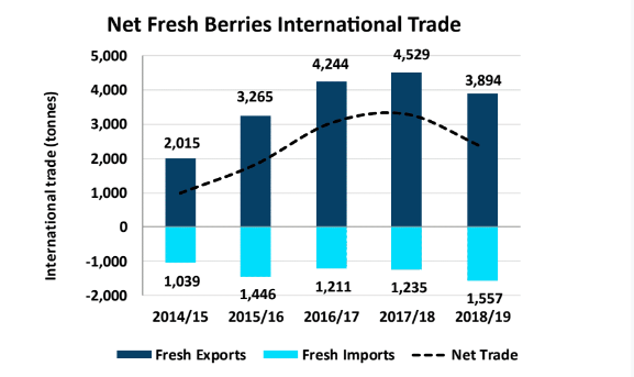 fresh berries international trade