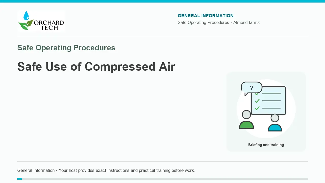 Safe Use of Compressed Air video title card