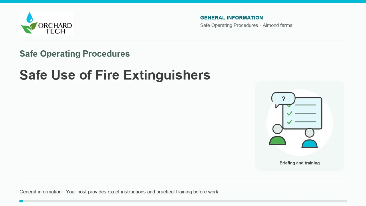Safe Use of Fire Extinguishers video title card