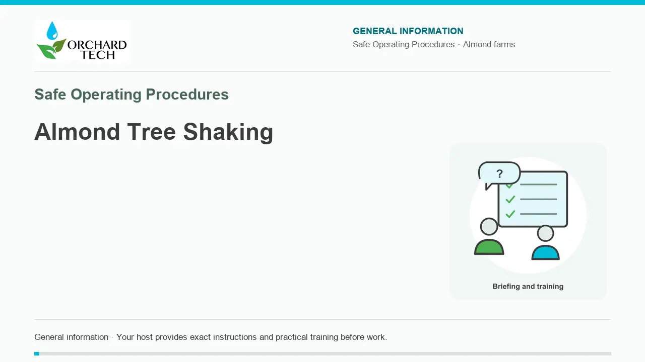 Almond Tree Shaking video title card
