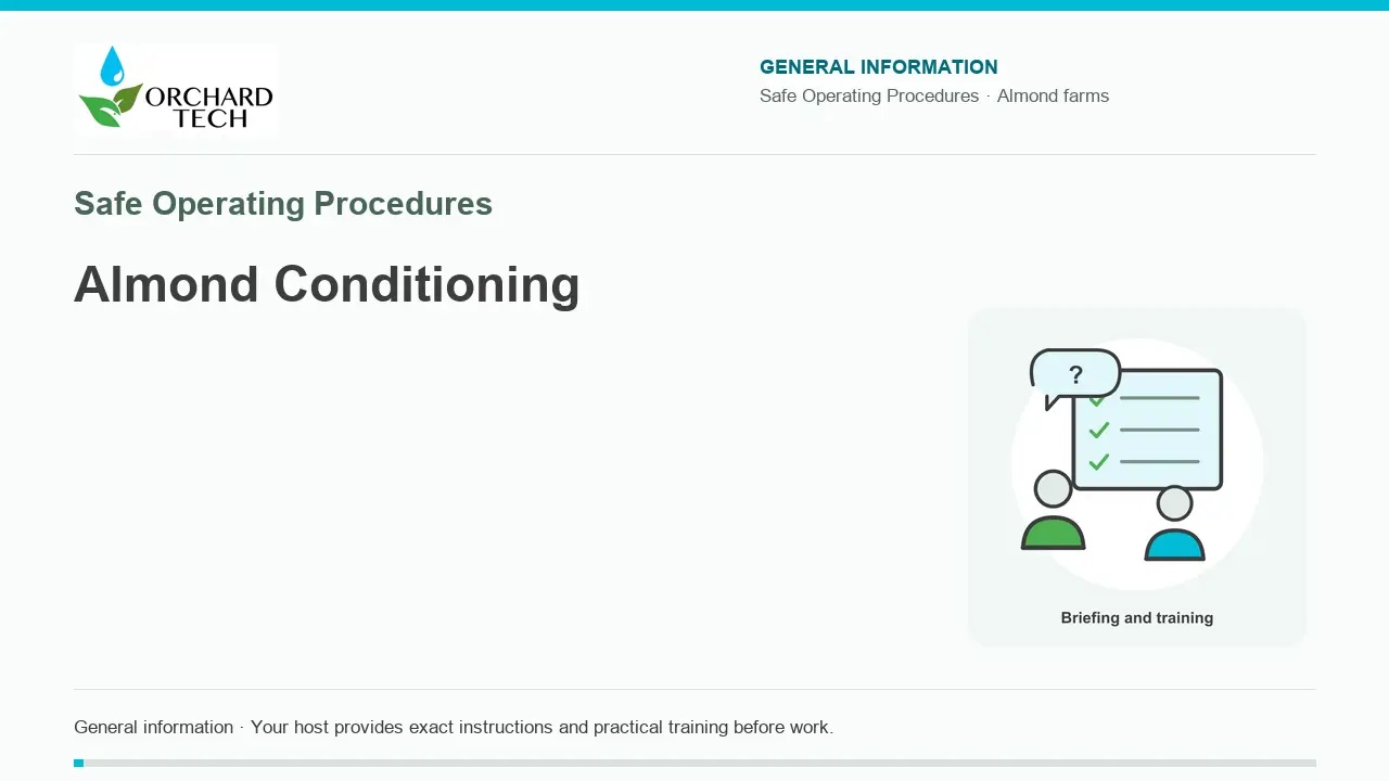 Almond Conditioning video title card