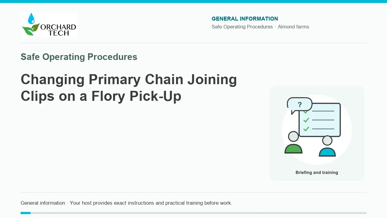 Changing Primary Chain Joining Clips on a Flory Pick-Up video title card