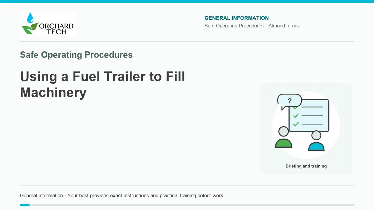Using a Fuel Trailer to Fill Machinery video title card