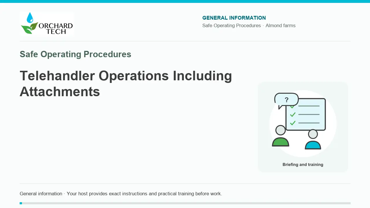 Telehandler Operations Including Attachments video title card